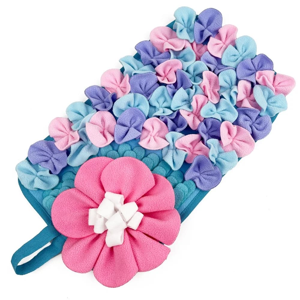 Small Animal Feeding Mat with Floral Design