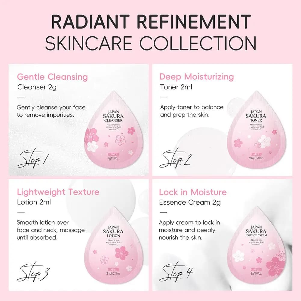 Hydrating Skin Care Set,10pcs Mini Travel Skincare Products,Including Face Wash, Serum, Toner, Lotion,Face Skin Care Routine Kit