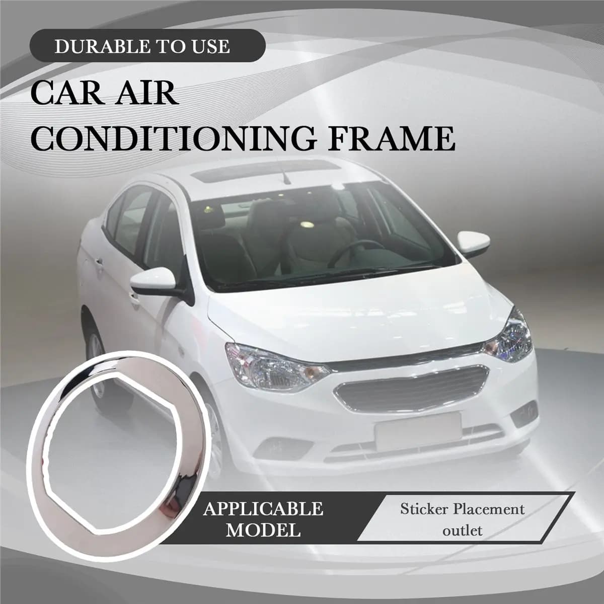Chrome Air Outlet Conditioning Cover Frame