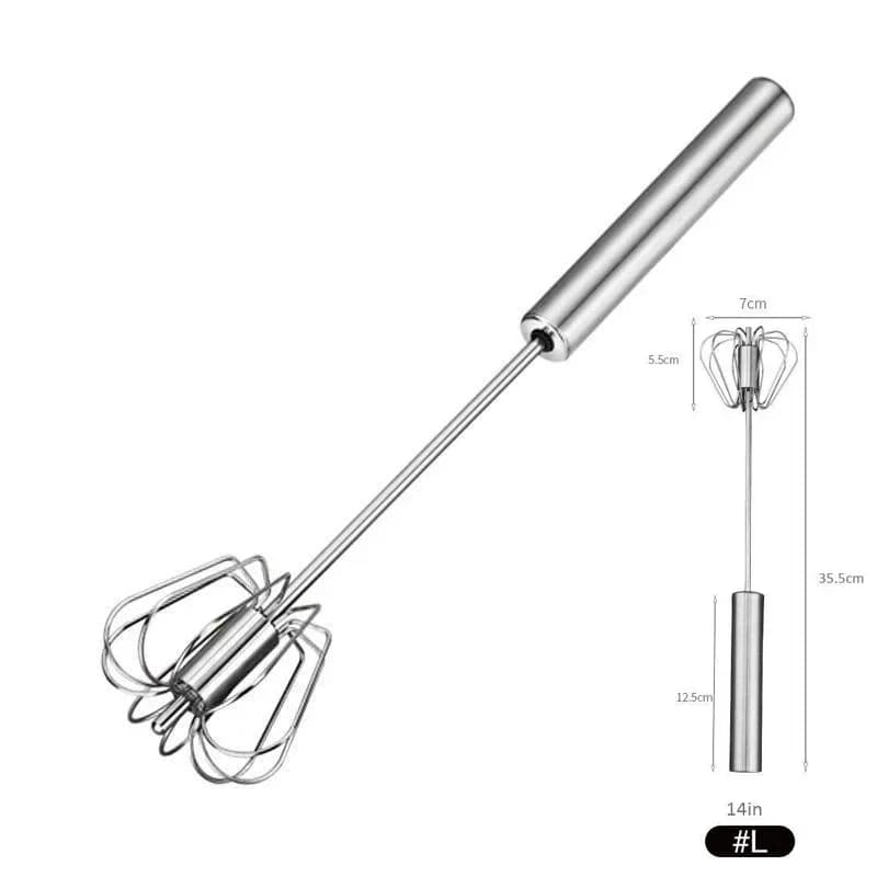 Stainless Steel Semi-Automatic Push Whisk