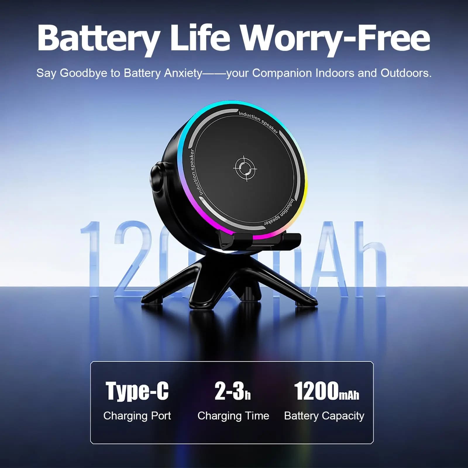 Wireless Inductive Bluetooth Speaker with Phone Stand