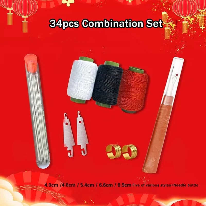 Sewing Needle and Thread Set with Steel Needles