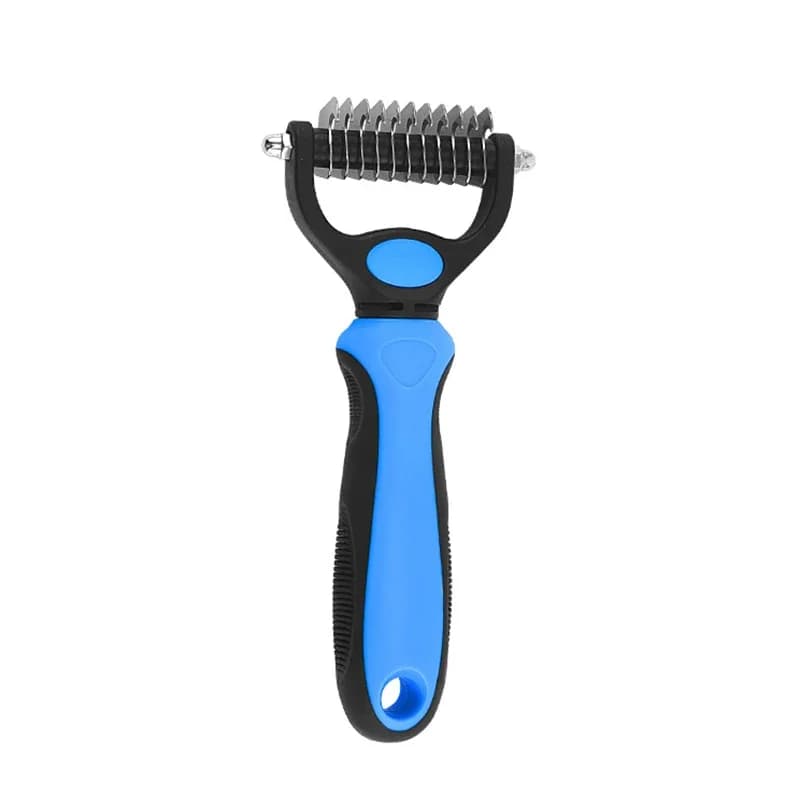 Pet Deshedding Brush with Self-Cleaning Button