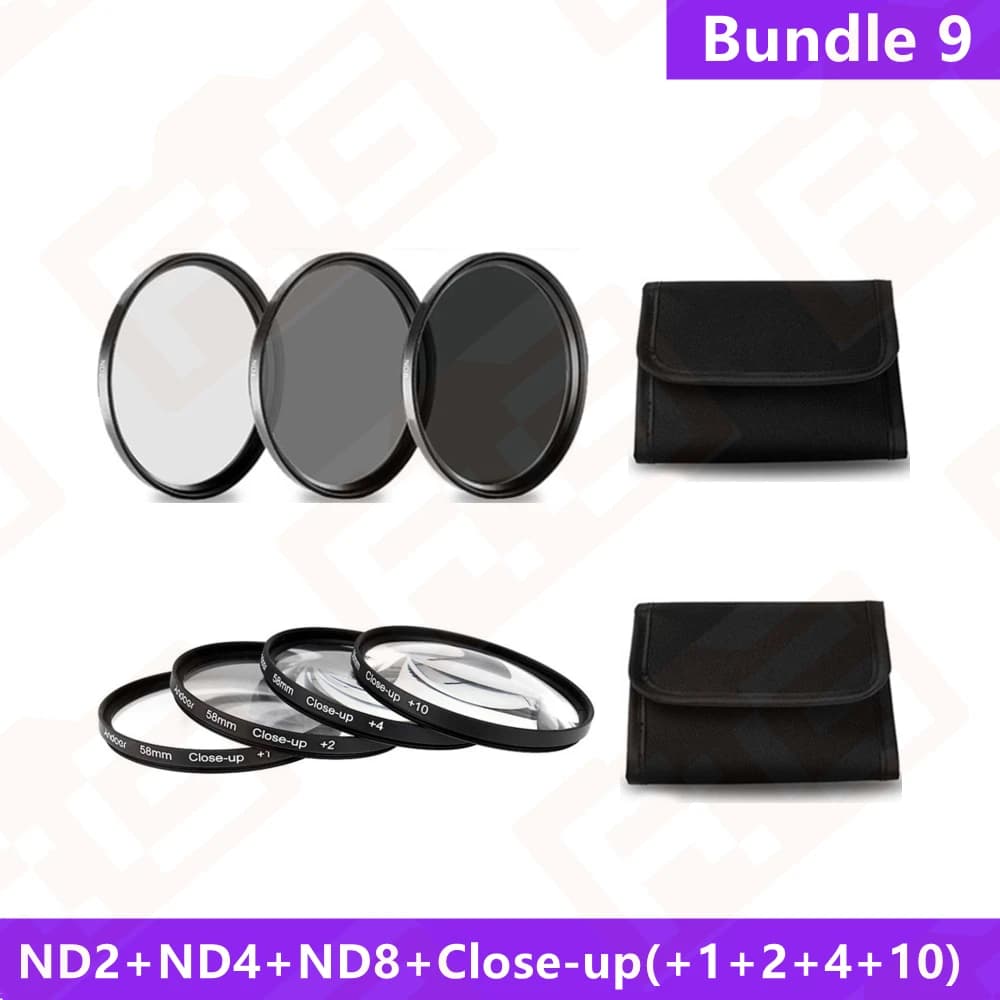 Camera Lens Filter Kit with ND and Macro Lenses