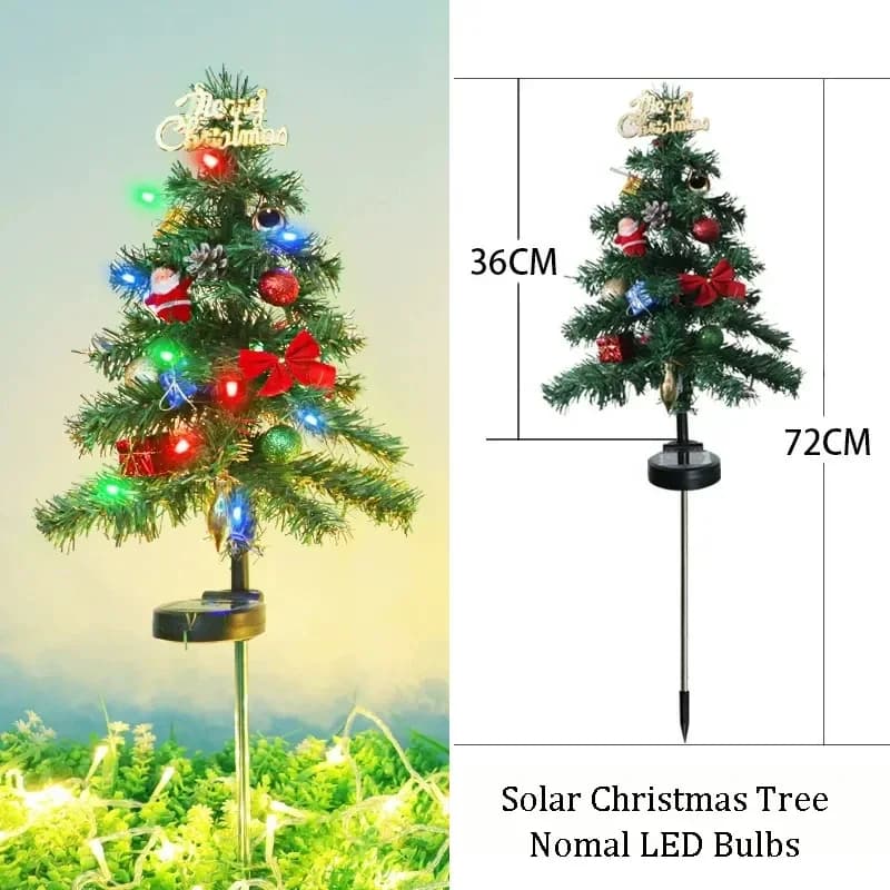 Solar LED Christmas Tree Stake Light