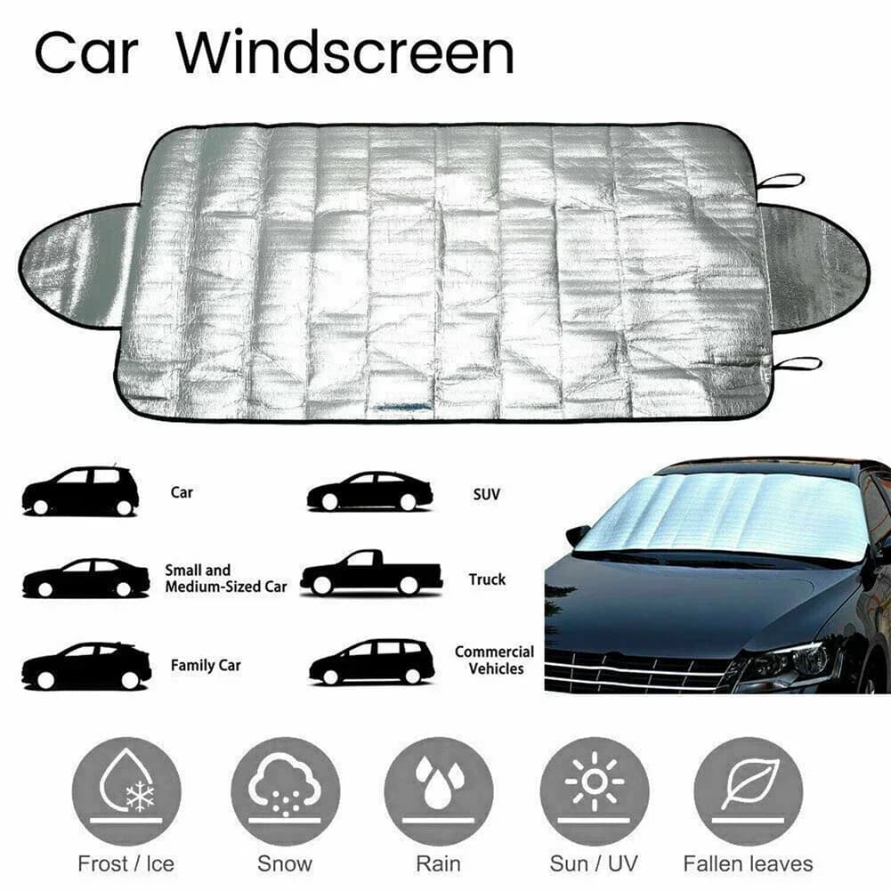 Car Windshield Frost and Snow Cover