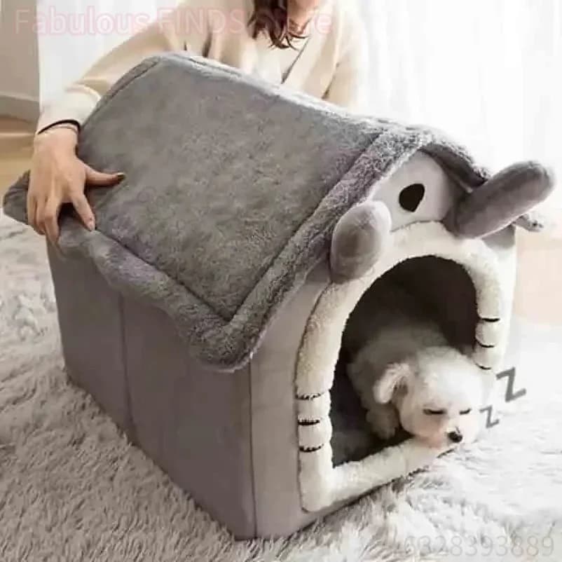 Indoor Warm Dog House Soft Pet Bed Tent
