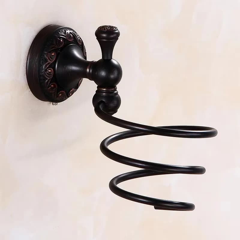 Bathroom Accessories Black Ancient Carved Toilet Brush Holder Solid Brass Bath Hardware Sets Soap Dish Retro Basket Paper Holder