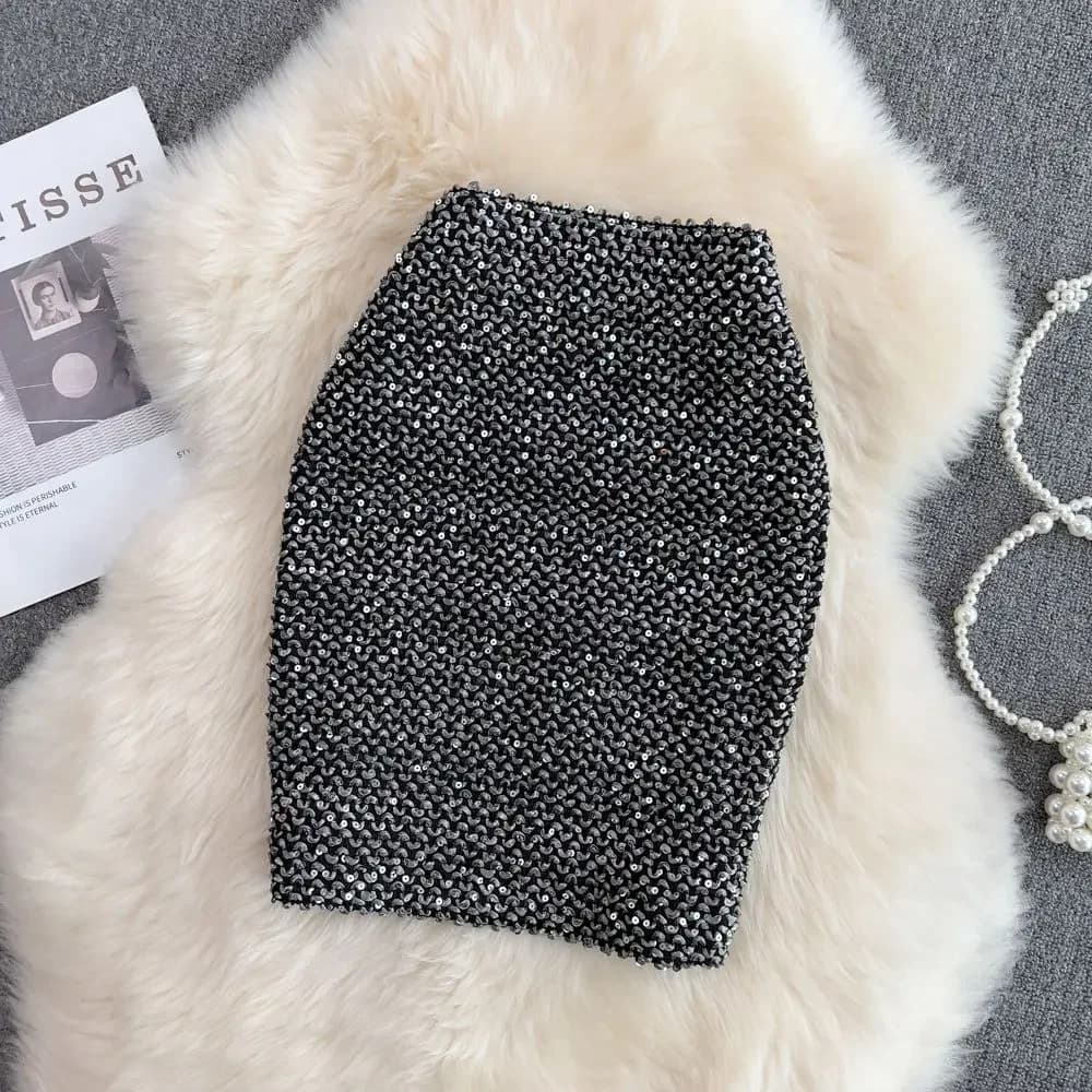 Women's Sequin A-Line Skirt