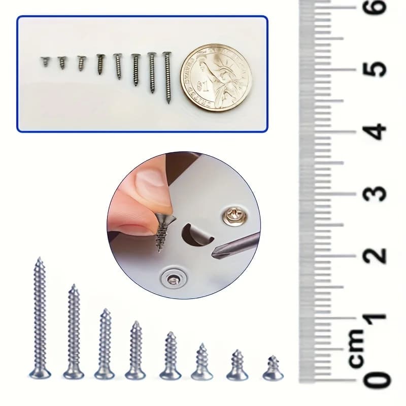 M2 Self-Tapping Screw Assortment Kit with Locking Nuts