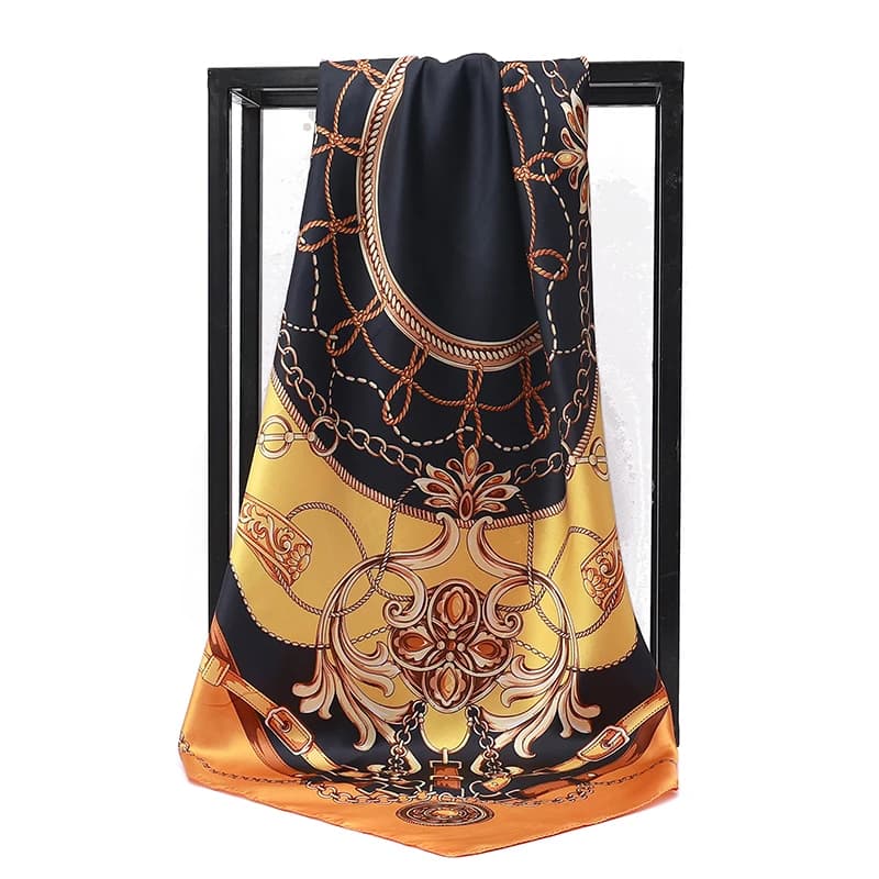 Square Silk Feeling Scarf