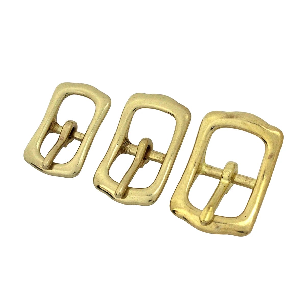Solid Brass Belt Buckle Tri Glide Middle Center Bar Buckle for Leather Craft Bag Strap Garment Belt Bridle Halter Harness