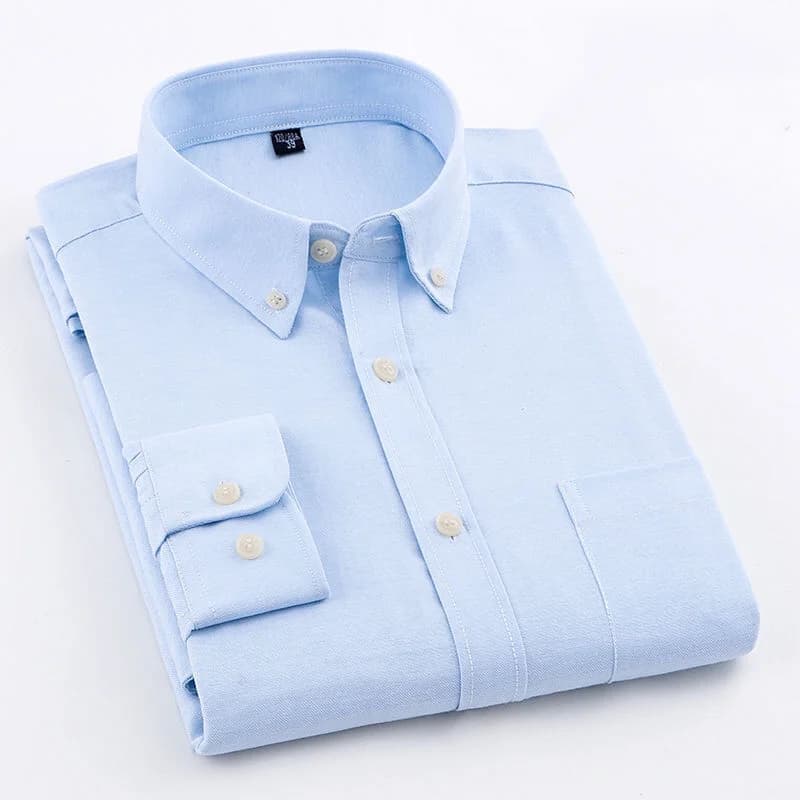 Men's Plaid Button-Down Casual Shirt