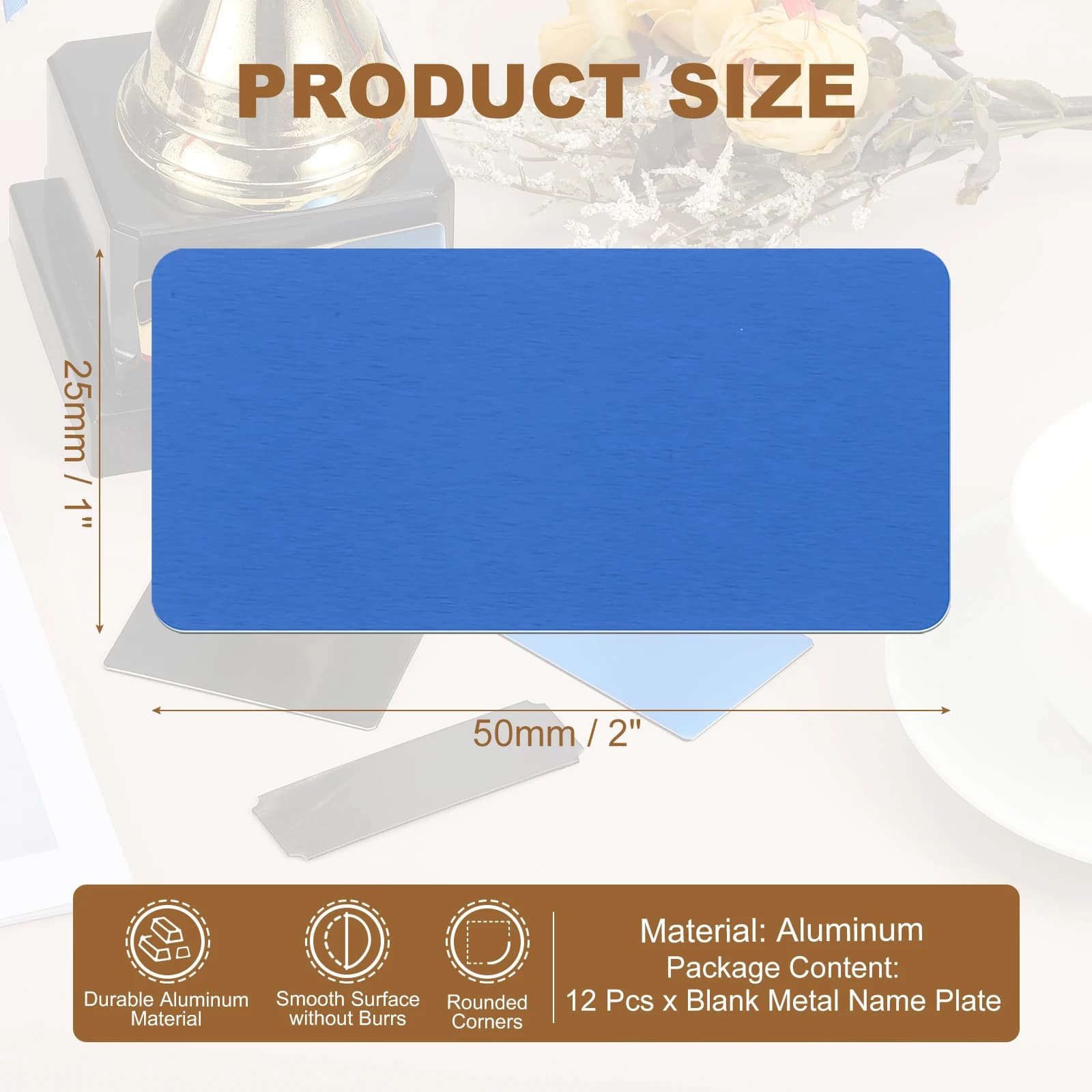 B 50x25mm 12Pcs
