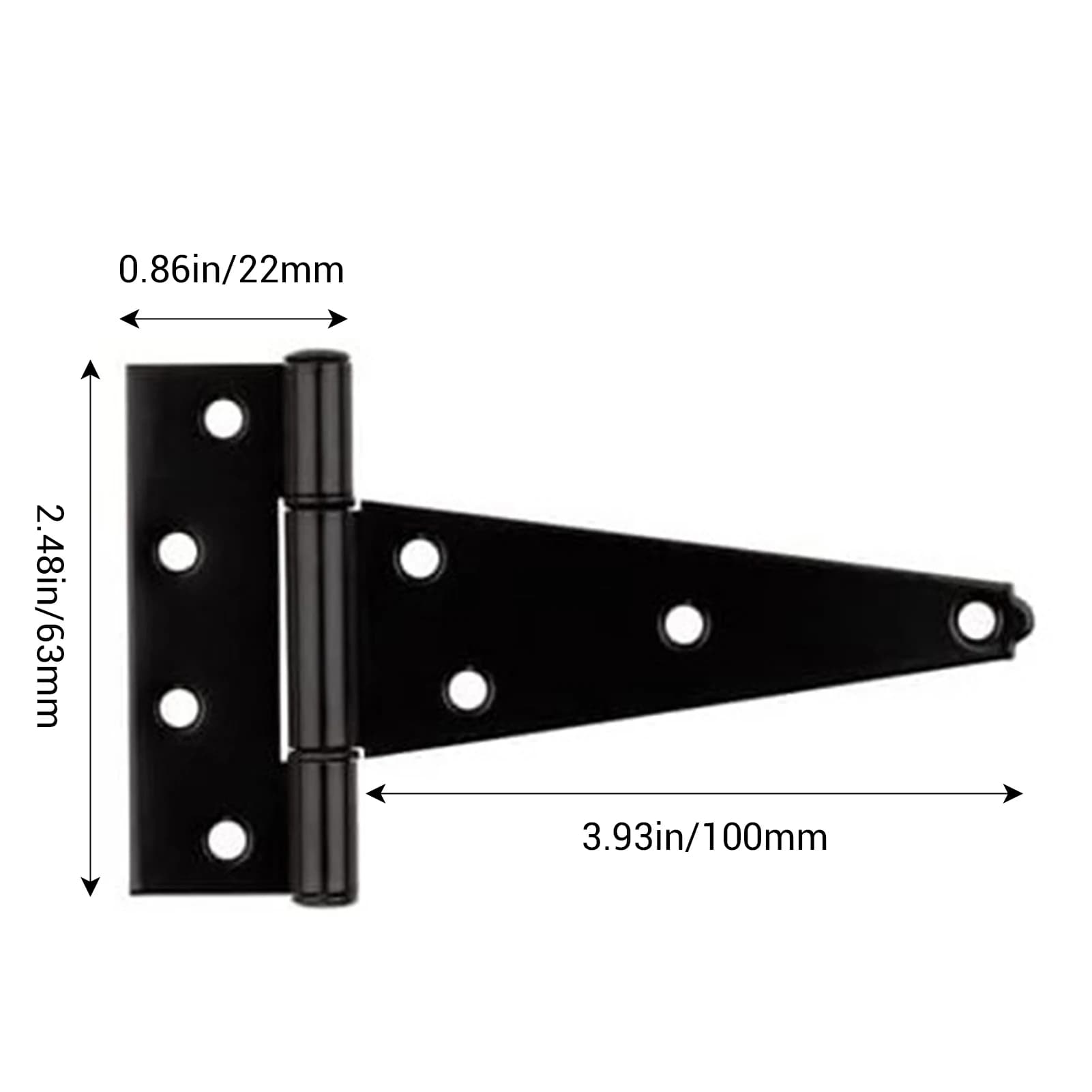 Shed Barn Door T-Hinges Iron