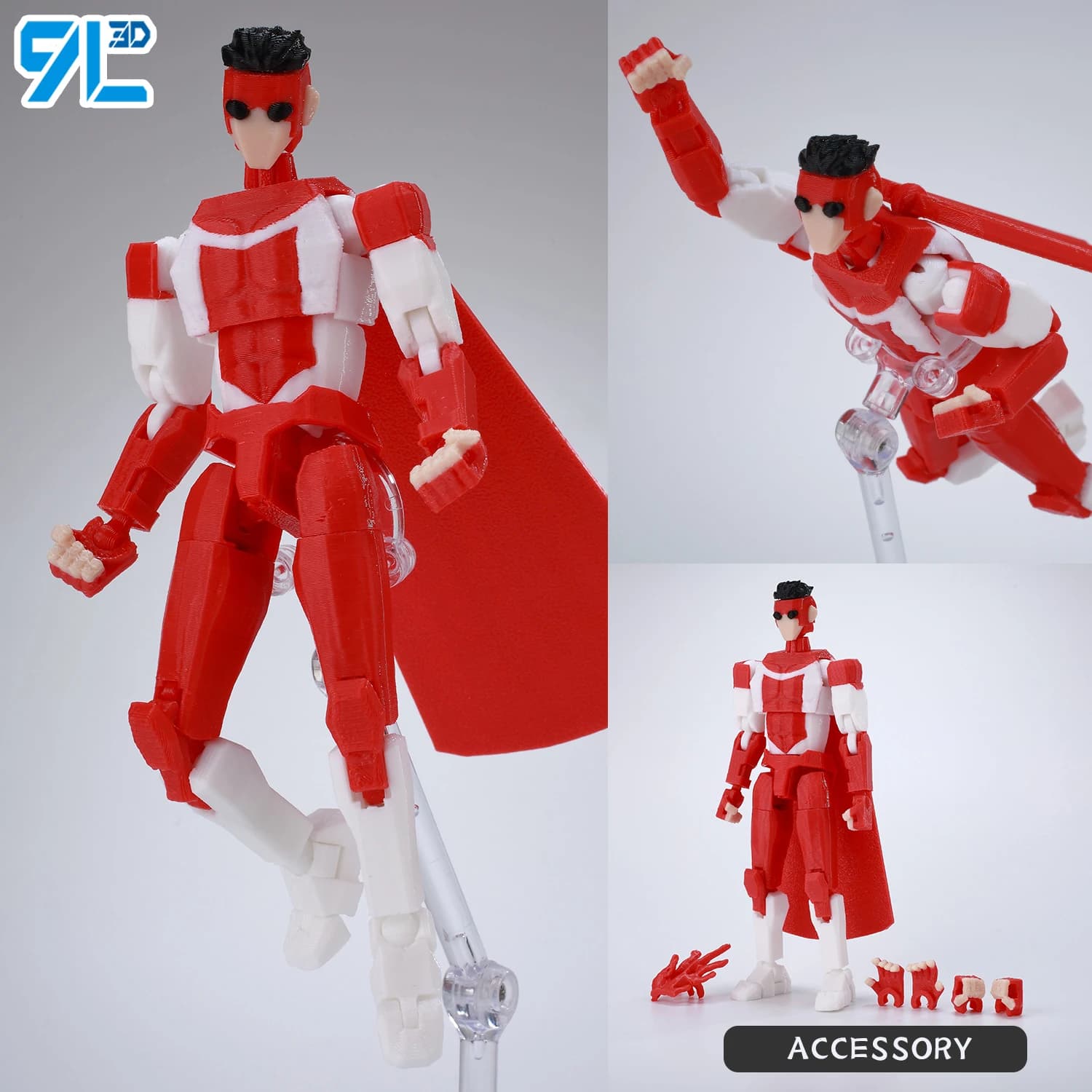 Nova T Posable Action Figure with Interchangeable Parts