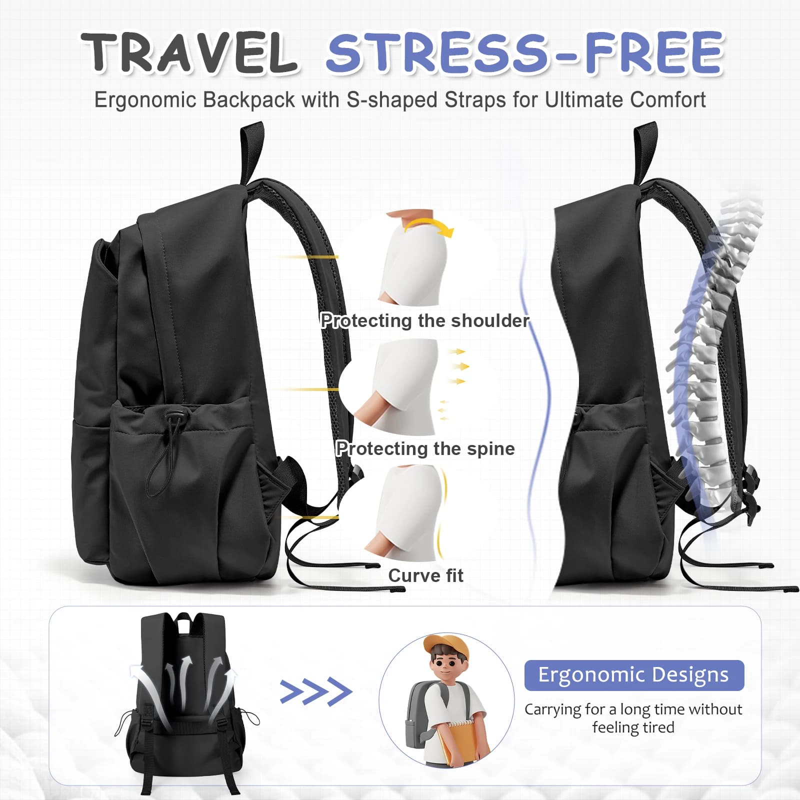 Lightweight School Backpack for Teen and College
