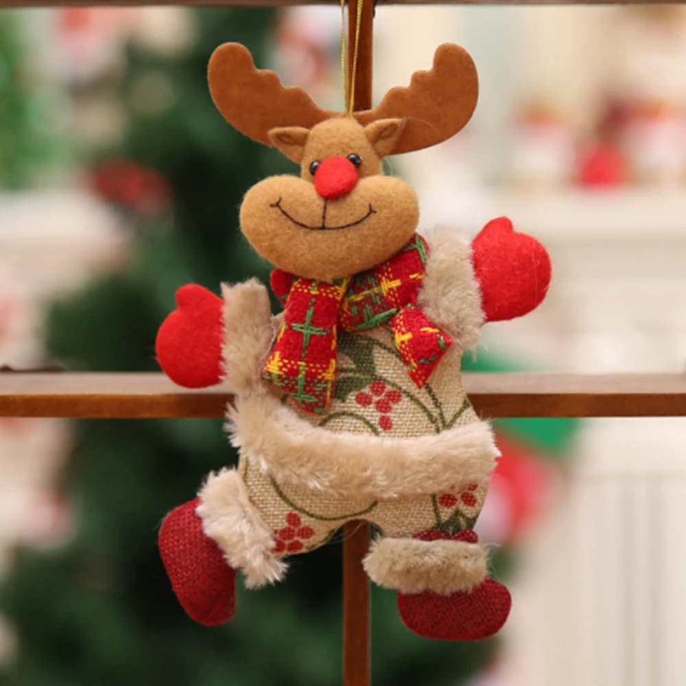 Plush Christmas Character Ornaments Set