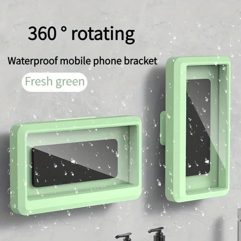 Fixed Waterproof and Anti-fog Mobile Phone Case Self-adhesive for Bathroom Shower Phone Holder Waterproof Touched Shower Phone