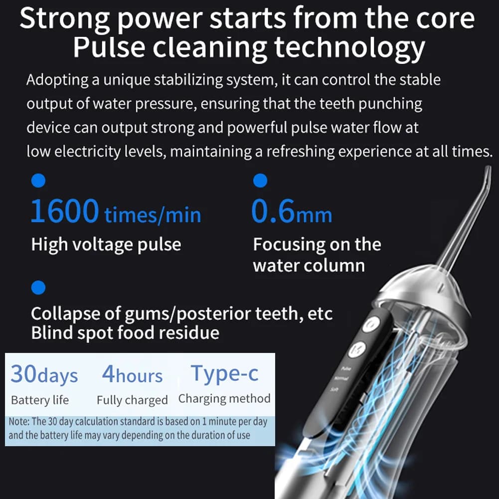 Portable Rechargeable Water Flosser