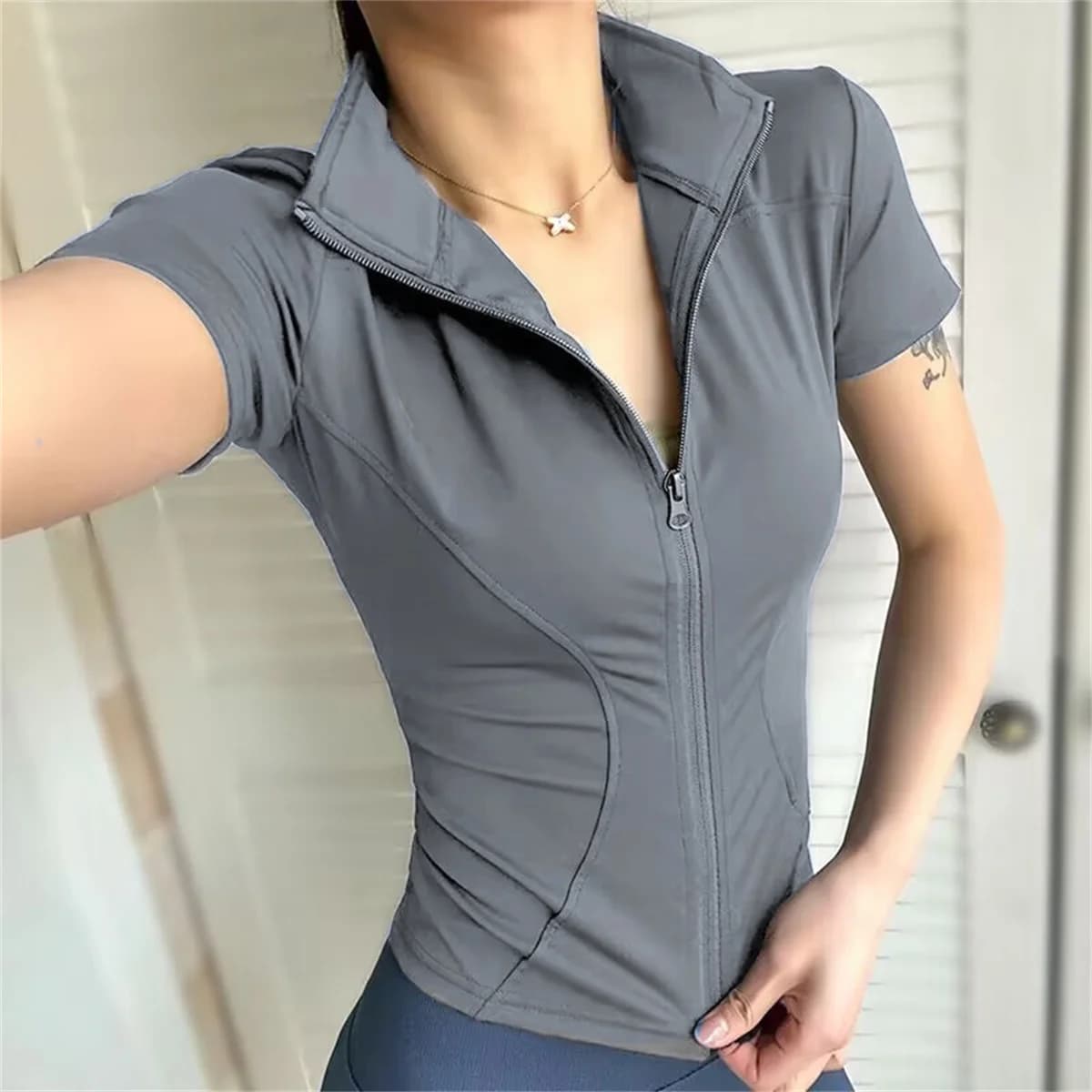 Women's Slim Casual Zip-Up Sports Jacket