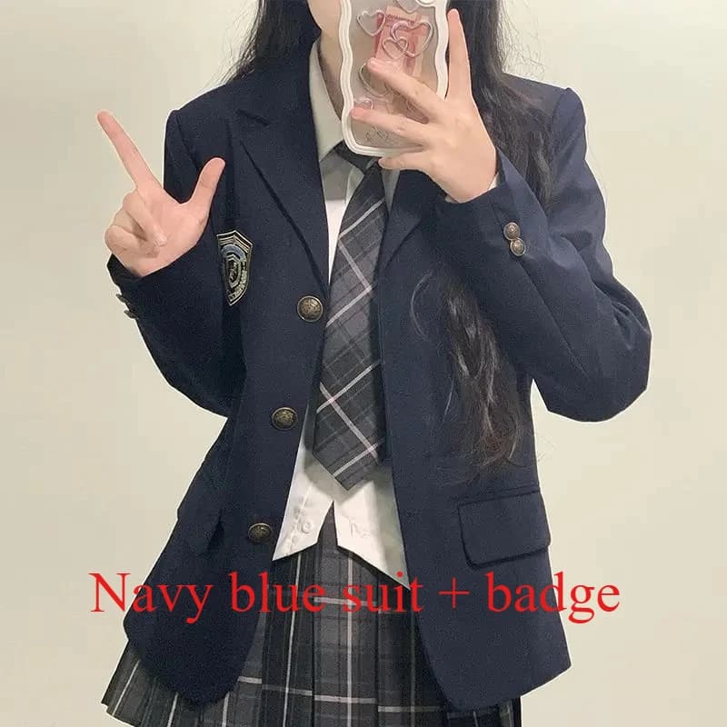 Female Student School Uniform Jacket Set