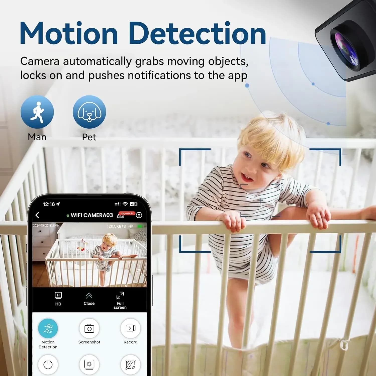 4K WiFi Security Camera Indoor Wireless