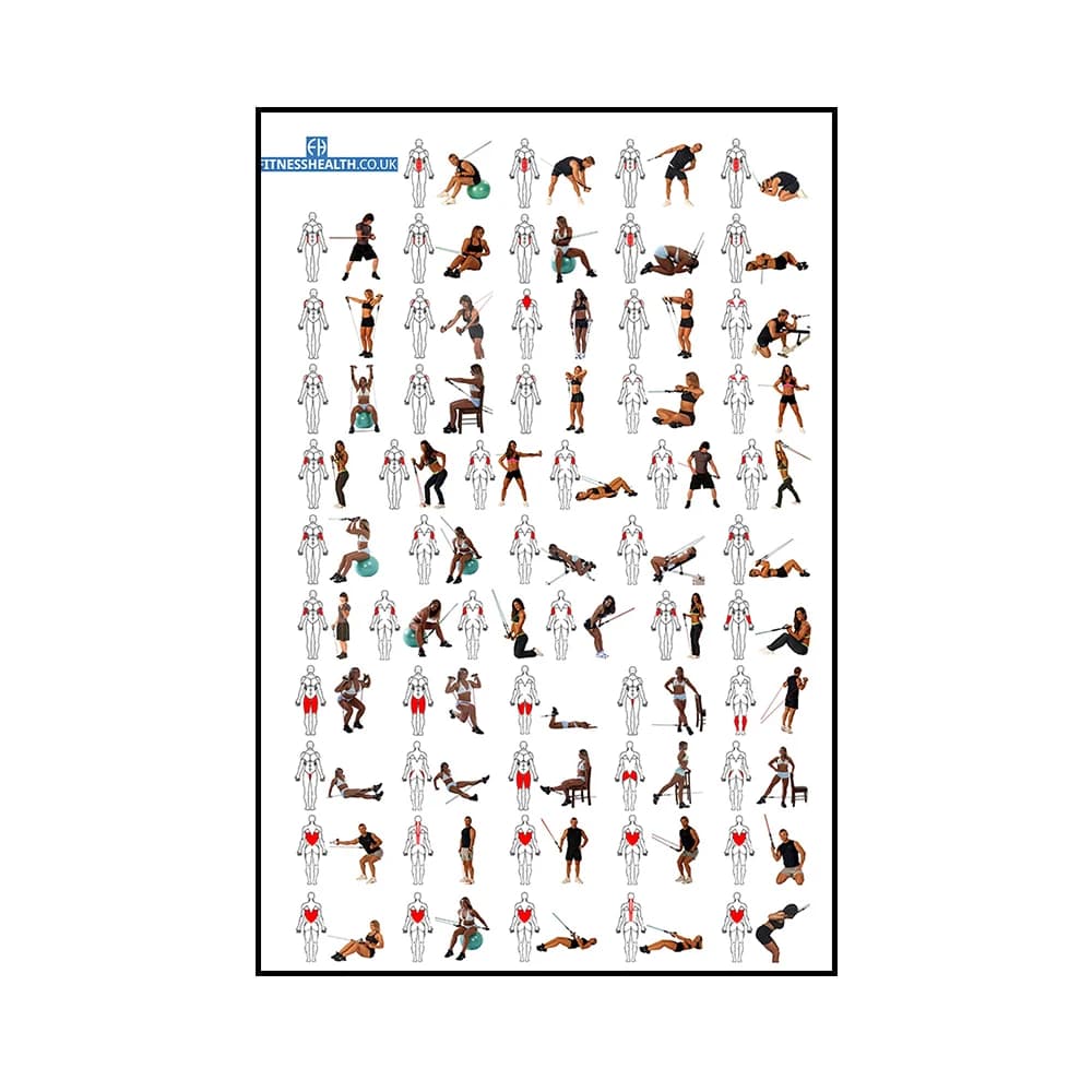 Yoga Poses Workout Exercise Canvas Wall Art