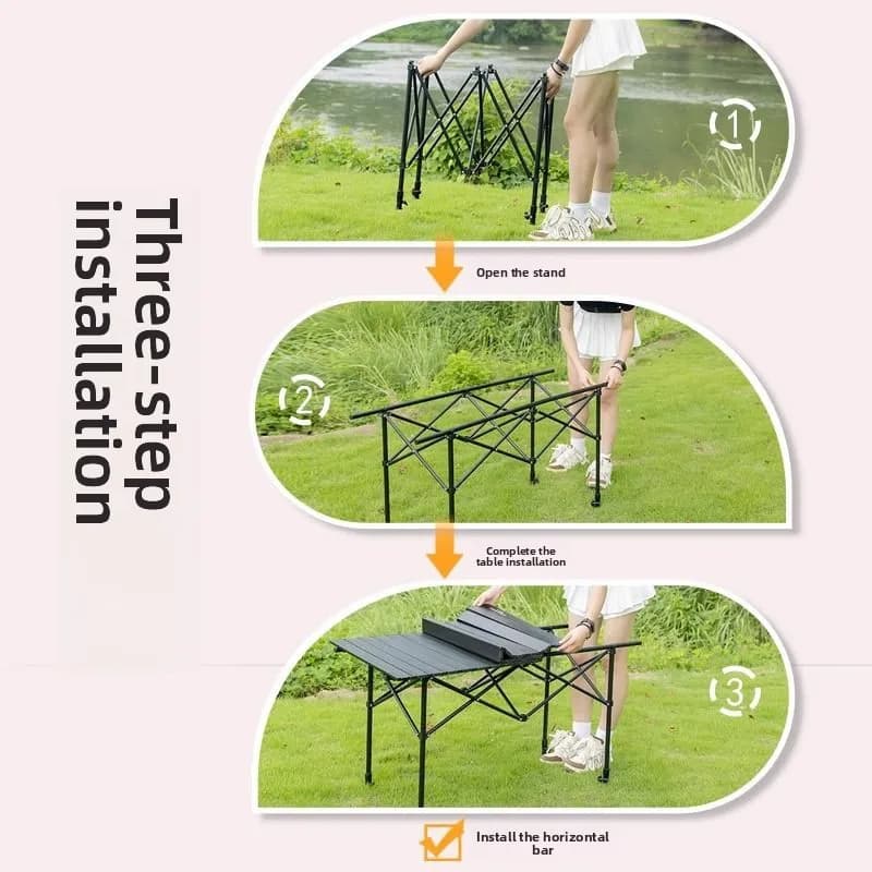 Foldable Outdoor Picnic Table with Chairs