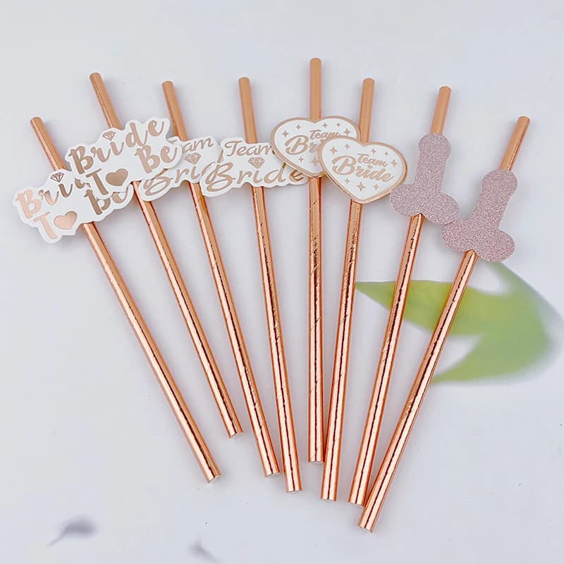 Team Bride Straws Wedding Decoration