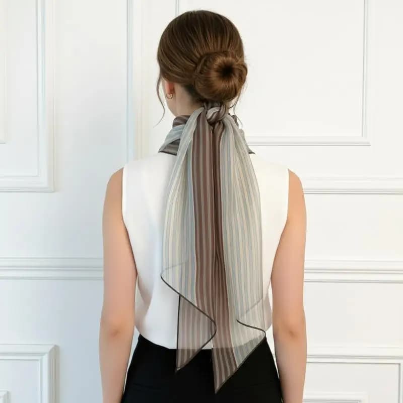 Striped Silk Scarf