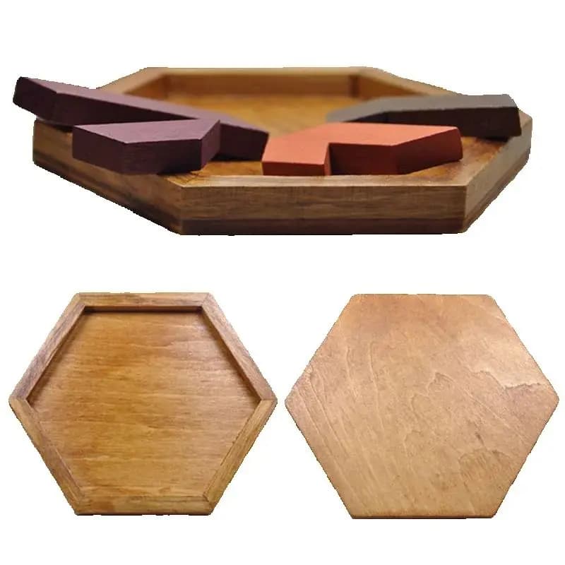 Wooden Geometric Shape Jigsaw Board Puzzle