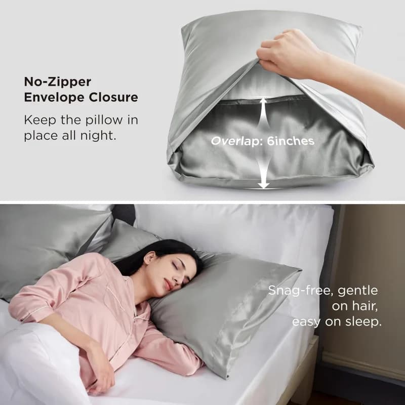 Satin Pillowcase Set – Soft Cooling Pillow Covers