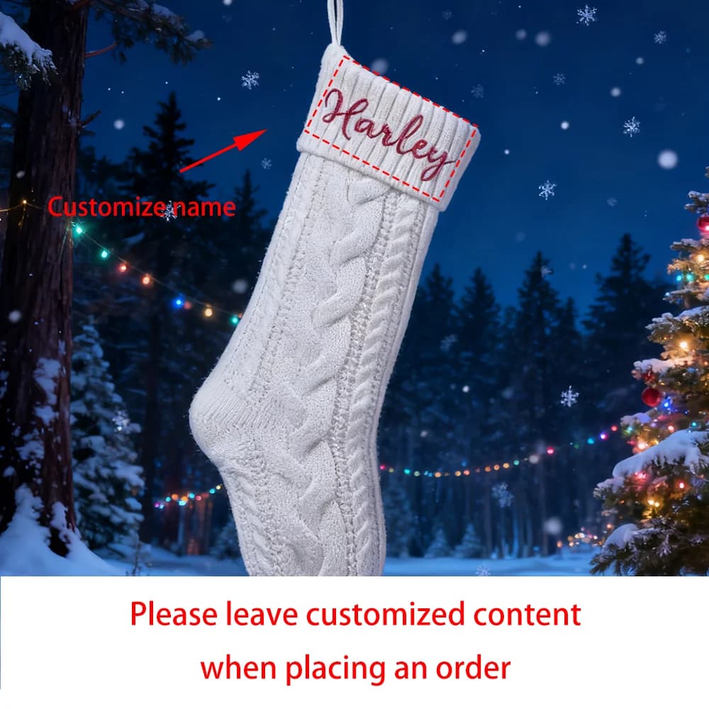 Personalized Cable Knit Christmas Stocking
