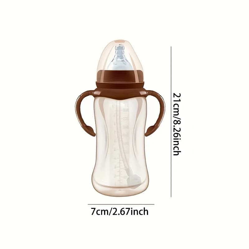 baby bottles, newborn PP bottles with handles for easy grip, suitable for both boys and girls, impact and heat resistant - the p