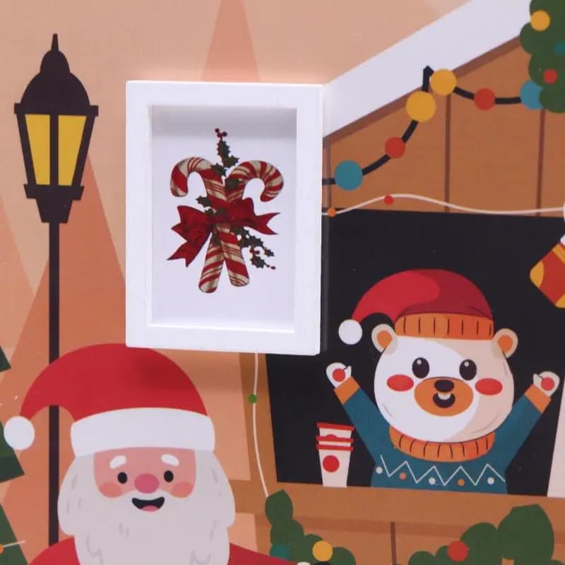 Dollhouse Miniature Christmas Wall Mural