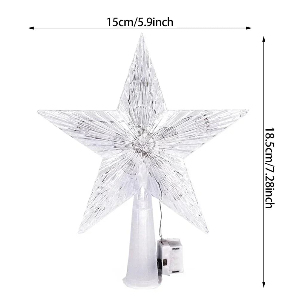 LED Christmas Tree Top Star Light