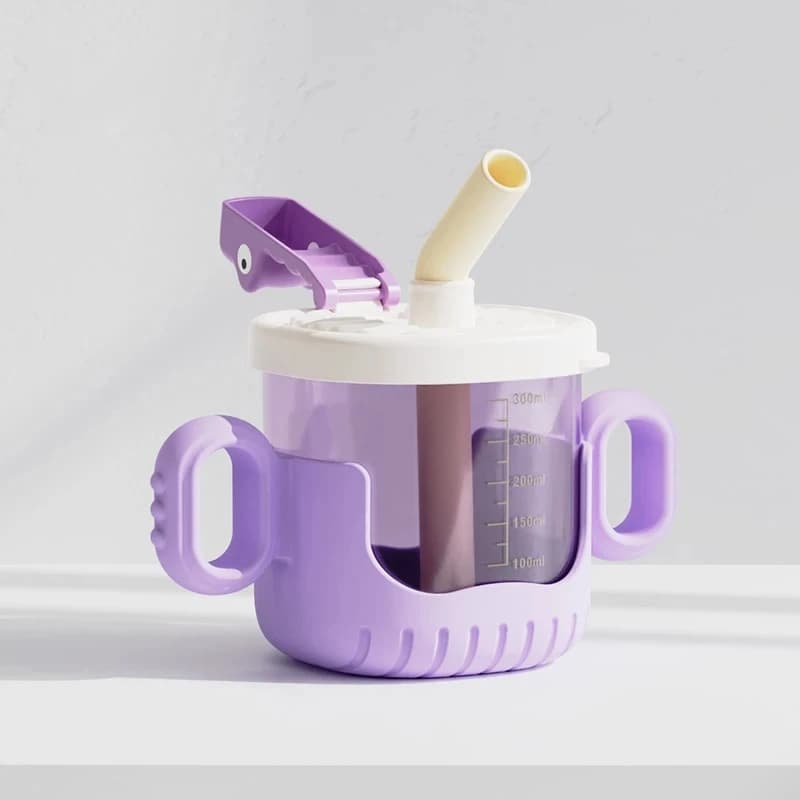 Cartoon Crocodile Sippy Cup with Handle