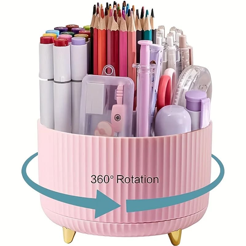 360 Rotating Desktop Pen Holder with 5 Slots