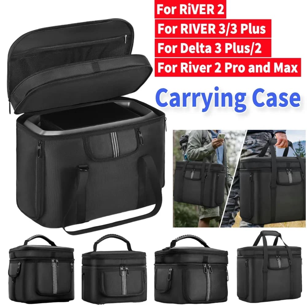 Carrying Case for Ecoflow Delta 3 Plus/Solar Generator Delta 2 Portable Power Station Bag for Ef Ecoflow River 2/2 PRO/2 Max