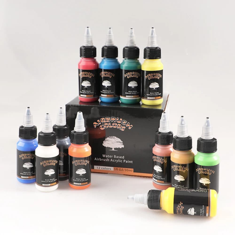 Acrylic Paint Set 12 Colors 30ml Bottles