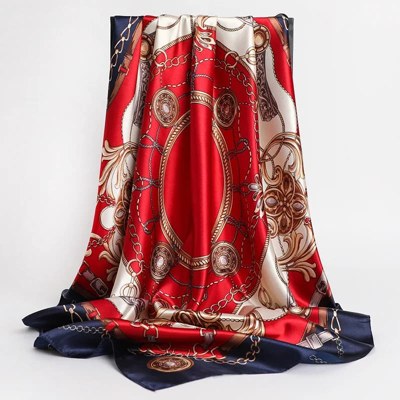 Square Silk Feeling Scarf