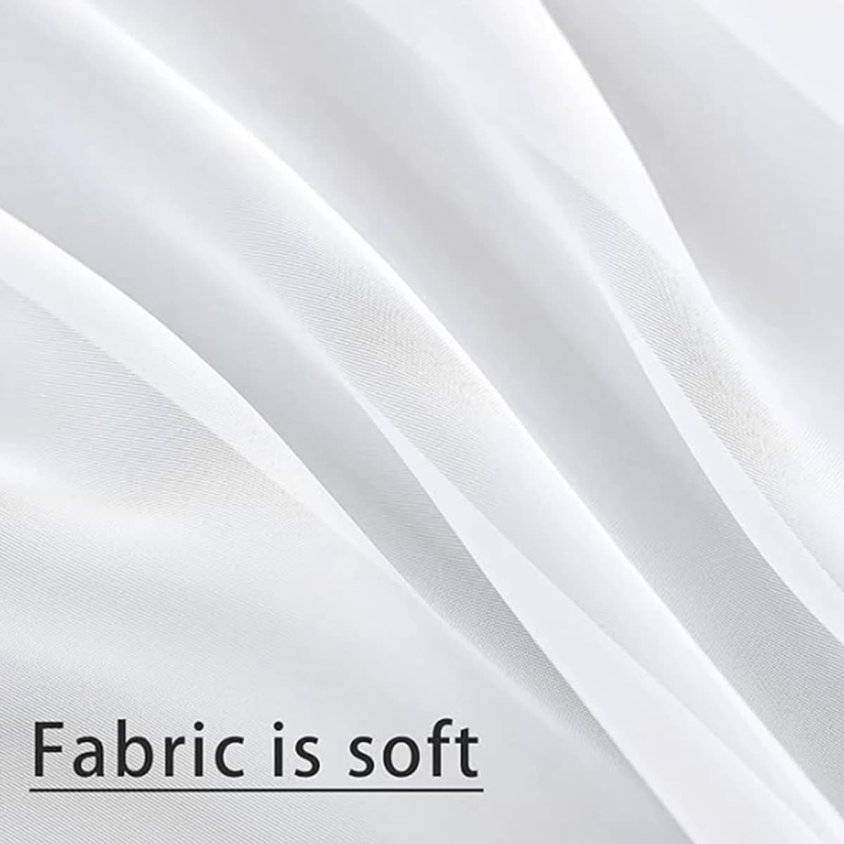 Sheer White Curtain Panels with Rod Pocket