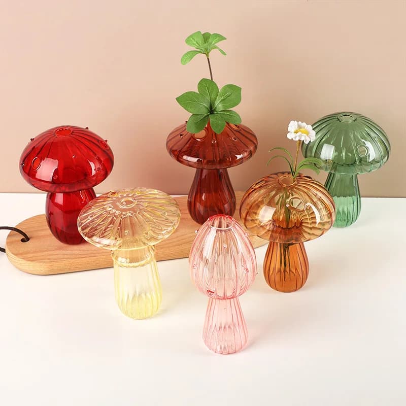 Mushroom Glass Vase