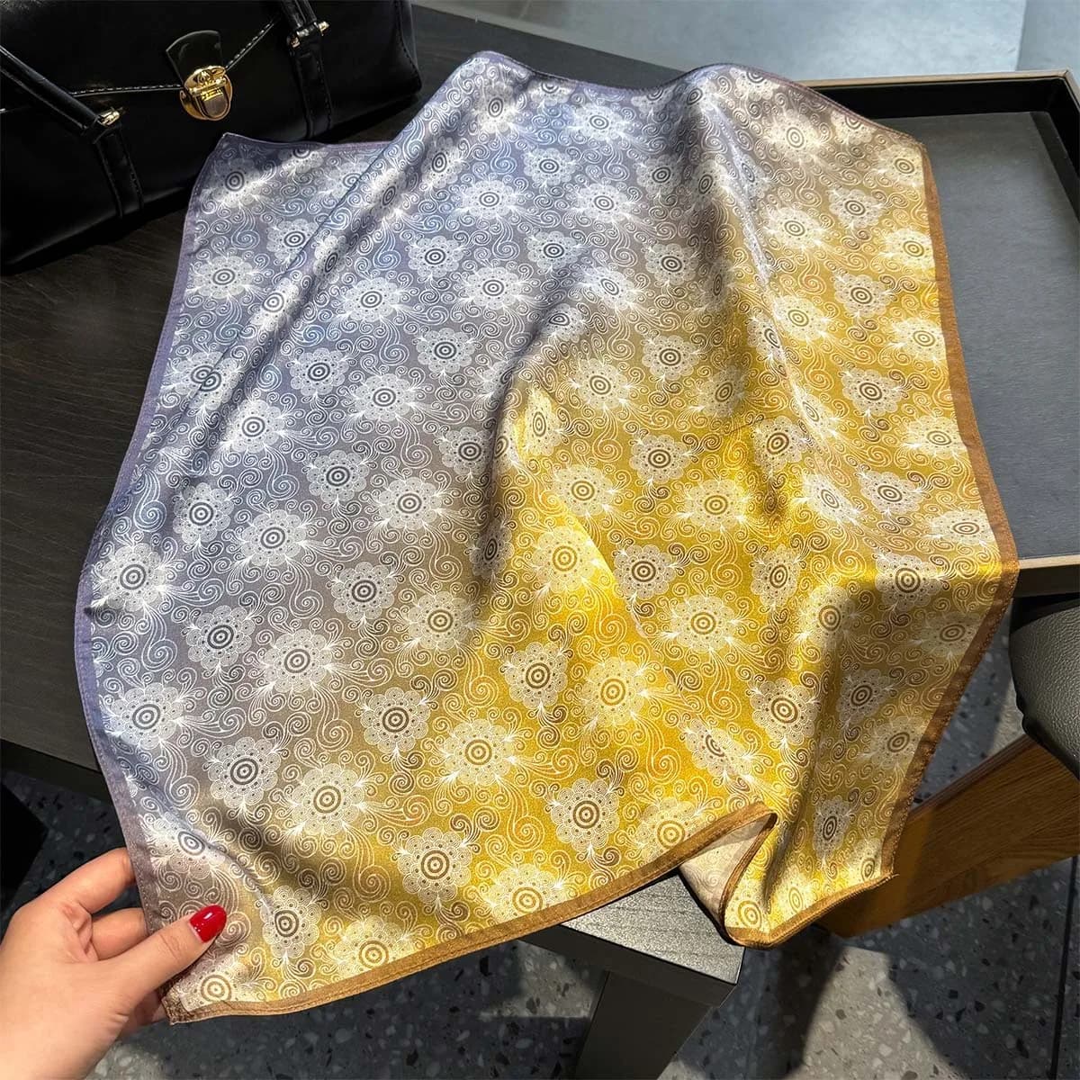 Scarf 100% Silk Bandana Women Square Scarves High Quality Mulberry Wrap Kerchief Fashion Spring Headband Luxury Hijab Shawls