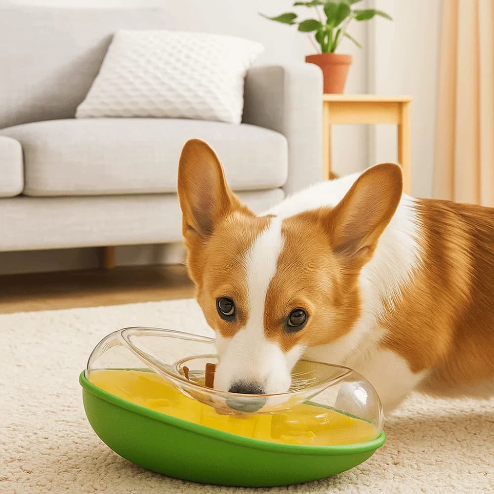 Avocado Wobble Treat Dispenser Toy for Dogs