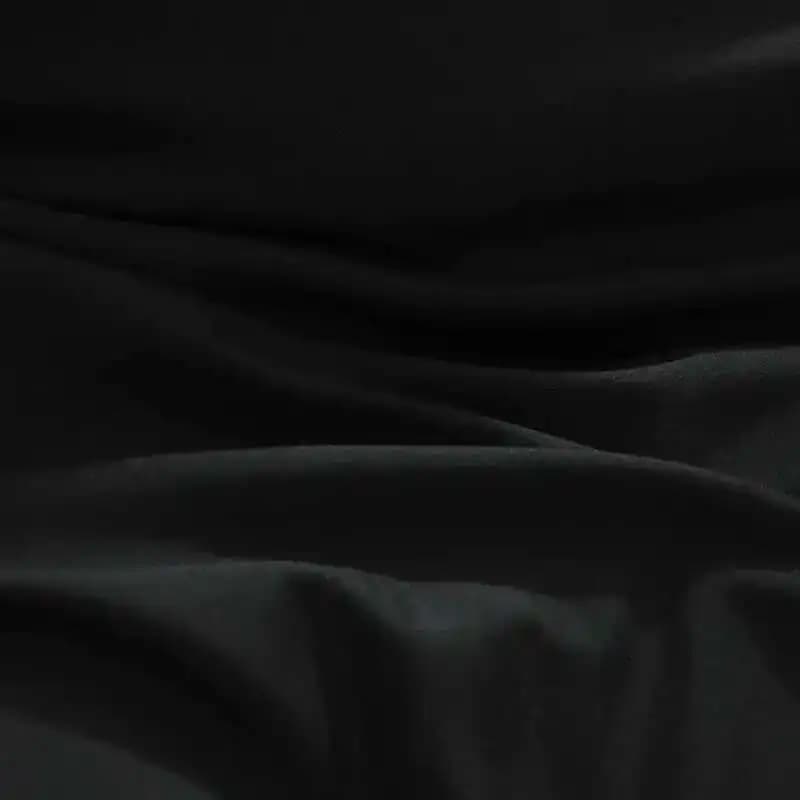 Black Bedding Set - Minimalist Queen/King Size Quilt Set 100% Cotton Plain Bed Cover Full Set (Includes Pillowcases)​