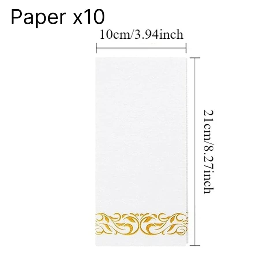 Gold Rim Disposable Dinnerware Set