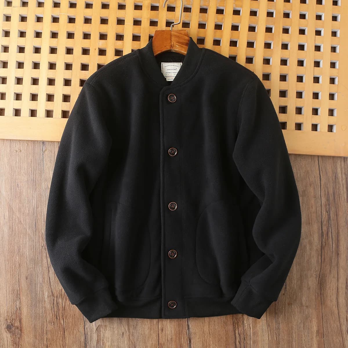 Men's Double-Sided Polar Fleece Baseball Jacket