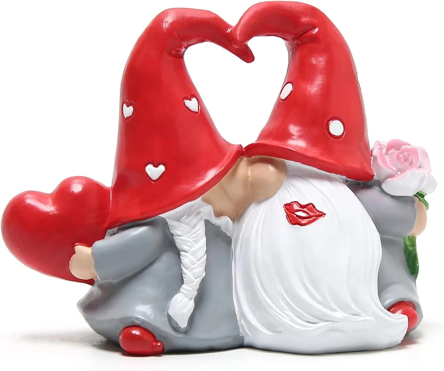 Valentines Day Gifts Valentine Gnomes for Valentines Day Decoration Home Ornaments Table Resin Decor Gifts (Flower Heart)